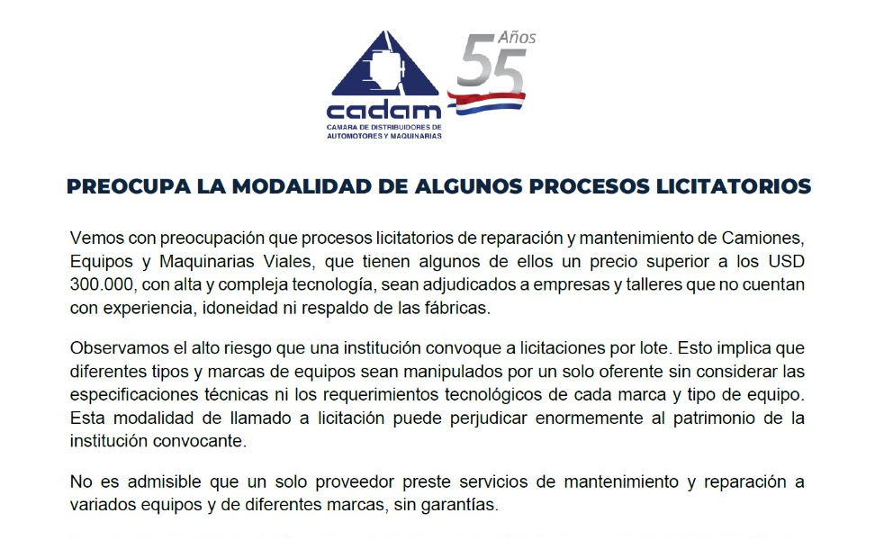 Preocupa la modalidad de algunos procesos licitatorios